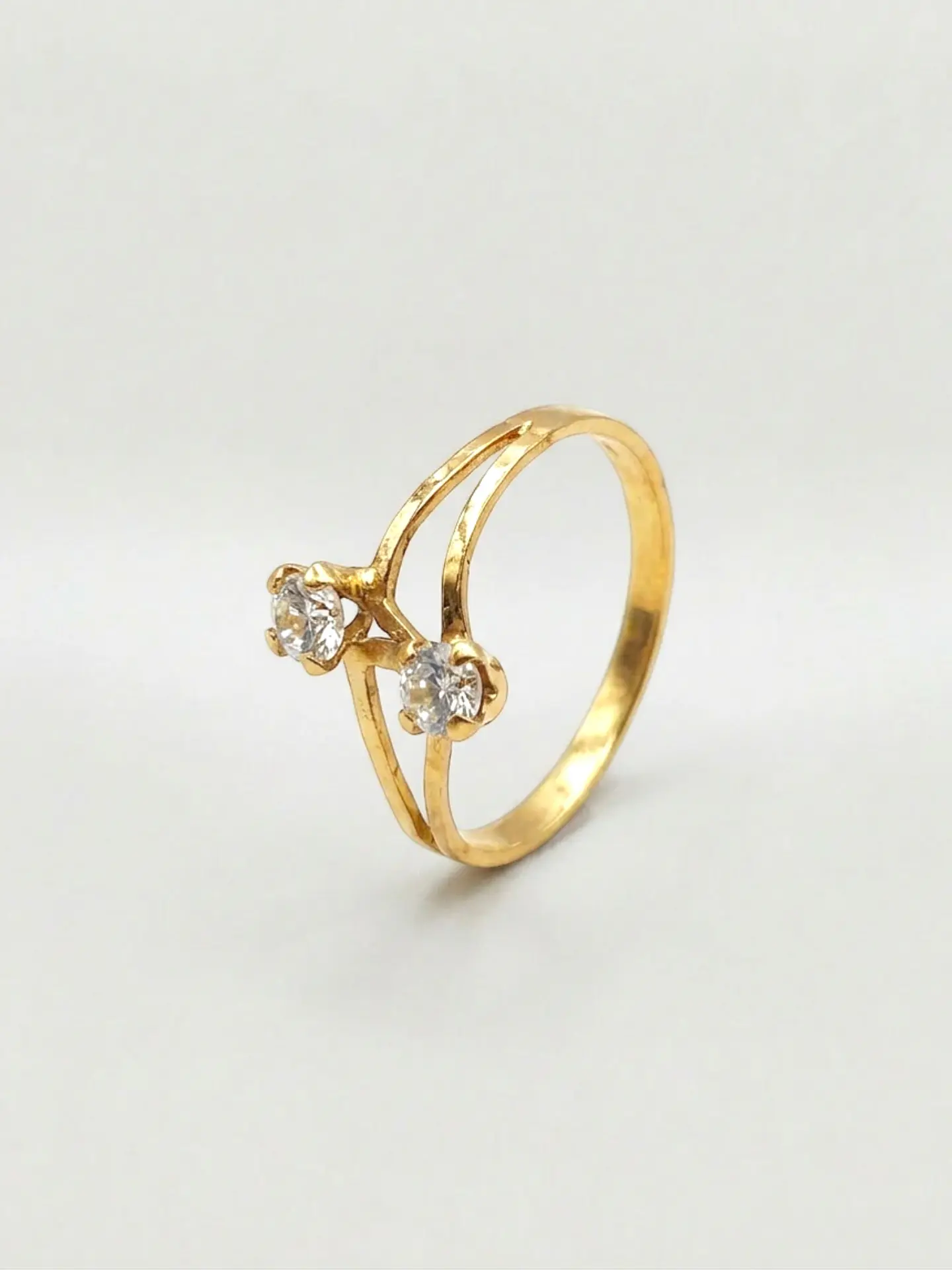 Anillo Tú y Yo Resplandor Infinito Circones Oro 18k 3