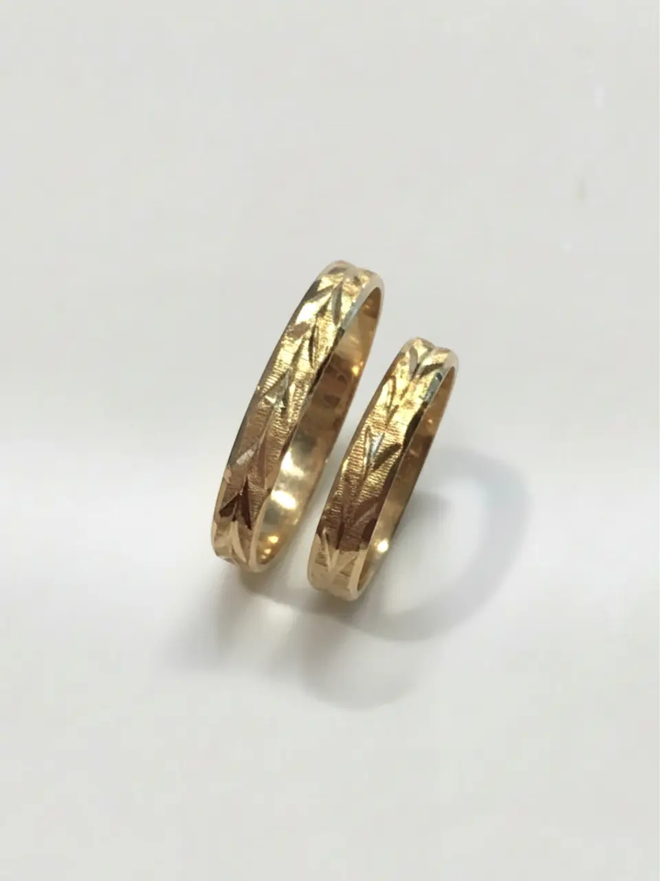 Argollas Tallado Espiga 3 mm Oro 18k 3