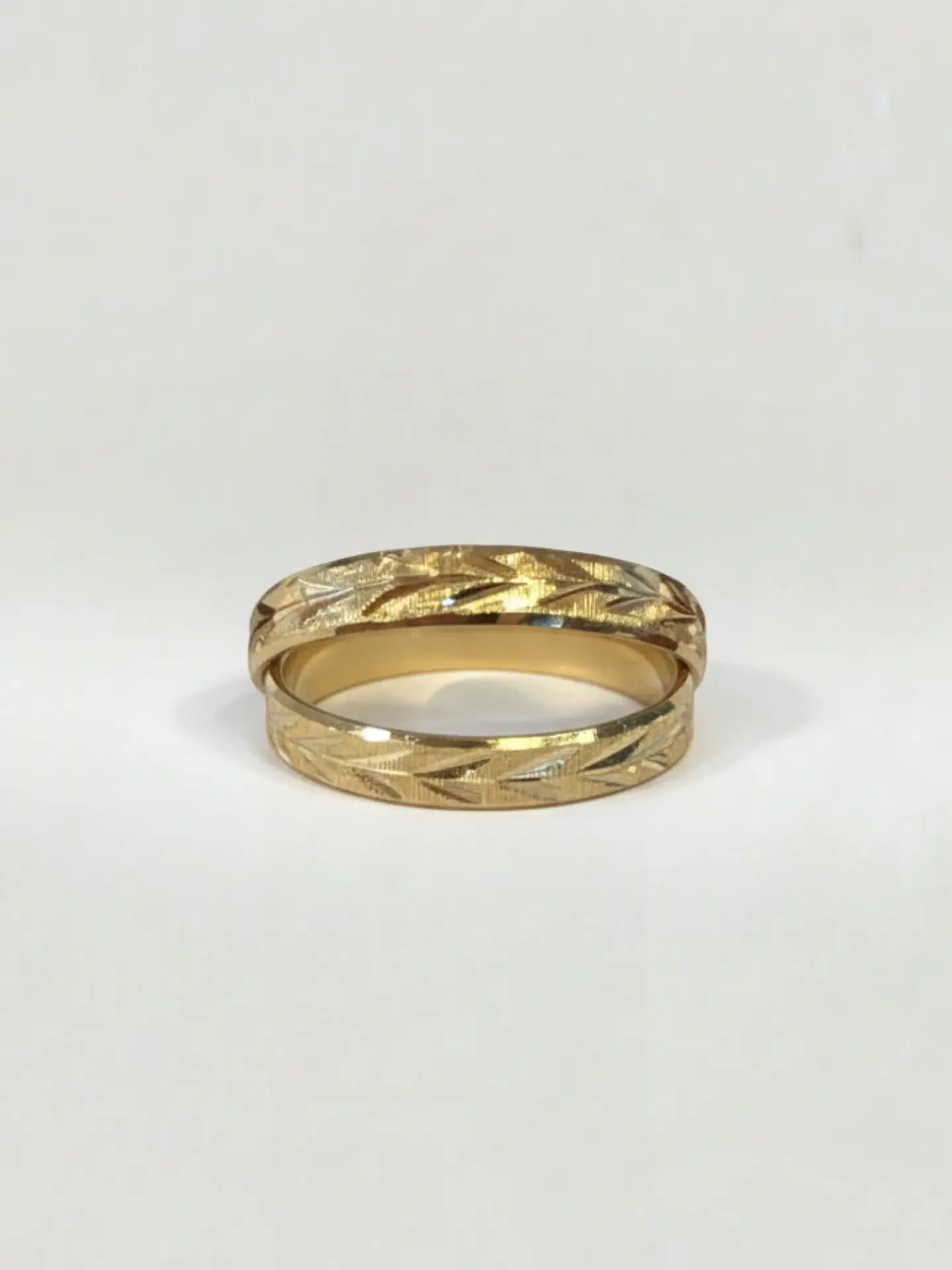 Argollas Tallado Espiga 3 mm Oro 18k 2