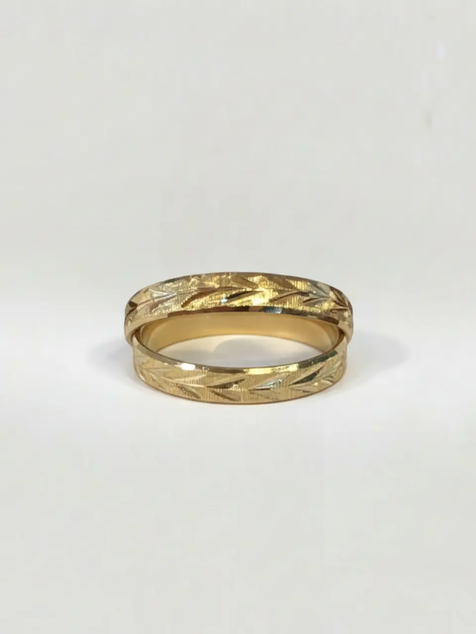 Argollas Tallado Espiga 3 mm Oro 18k 2