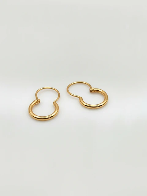 Aros Argollas Clásicas con Cierre Oro 18k