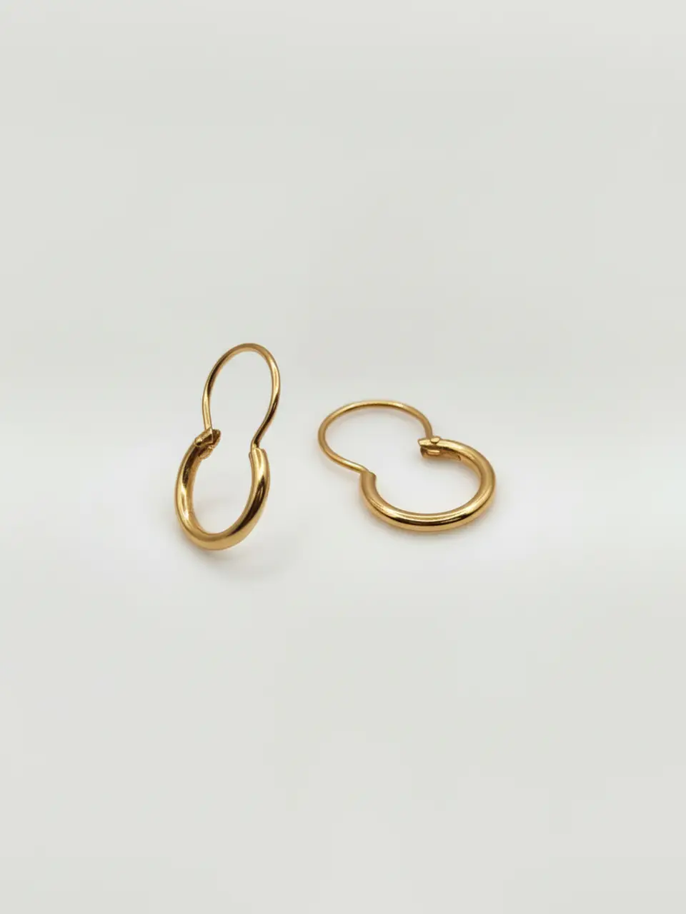 Aros Argollas Clásicas con Cierre Oro 18k 4