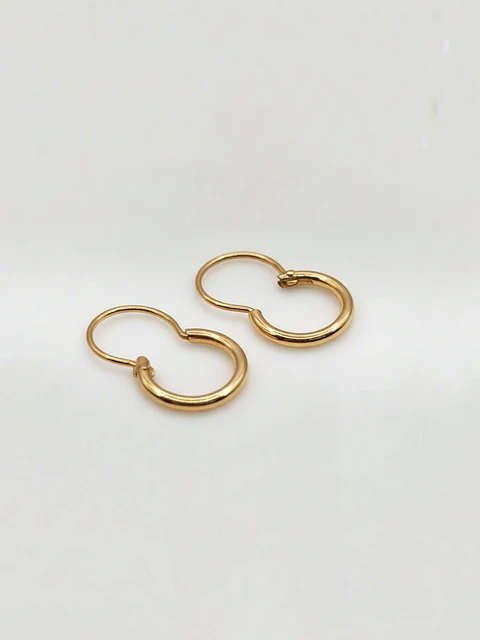 Aros Argollas Clásicas con Cierre Oro 18k