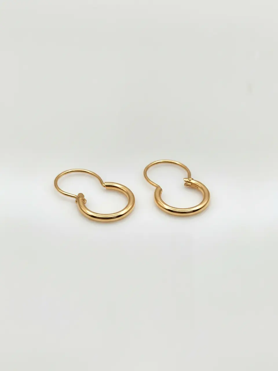 Aros Argollas Clásicas con Cierre Oro 18k 5