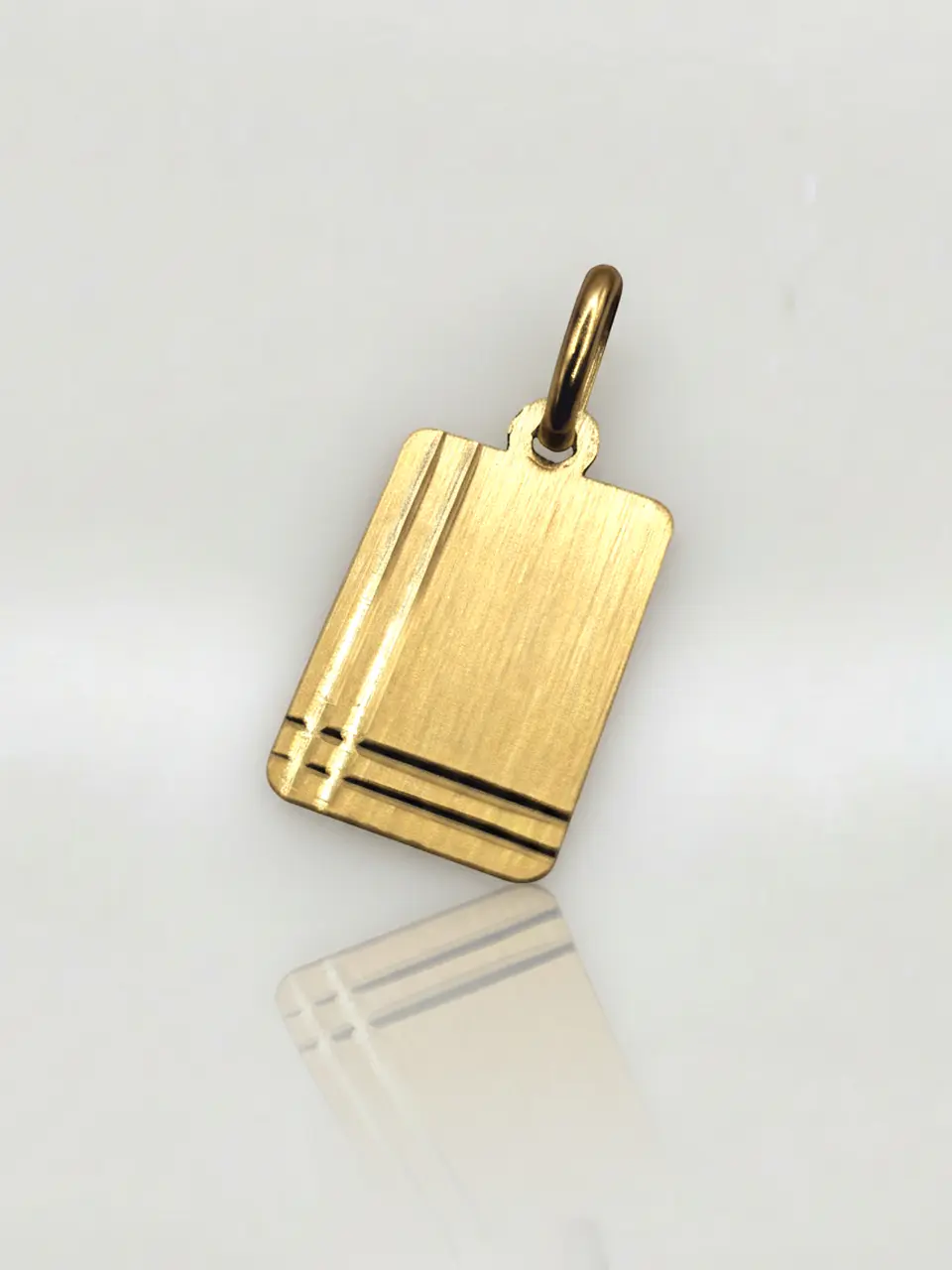 Colgante Placa Satín de Gala Oro 18k 2