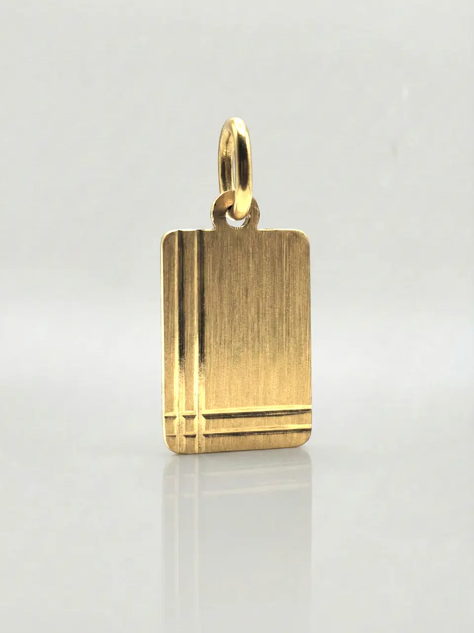 Colgante Placa Satín de Gala Oro 18k 3