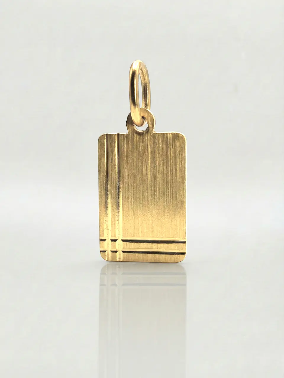 Colgante Placa Satín de Gala Oro 18k 4