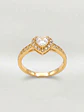 Anillo Almas de Cristal Doble Corazón Oro 18k - Miniatura 1