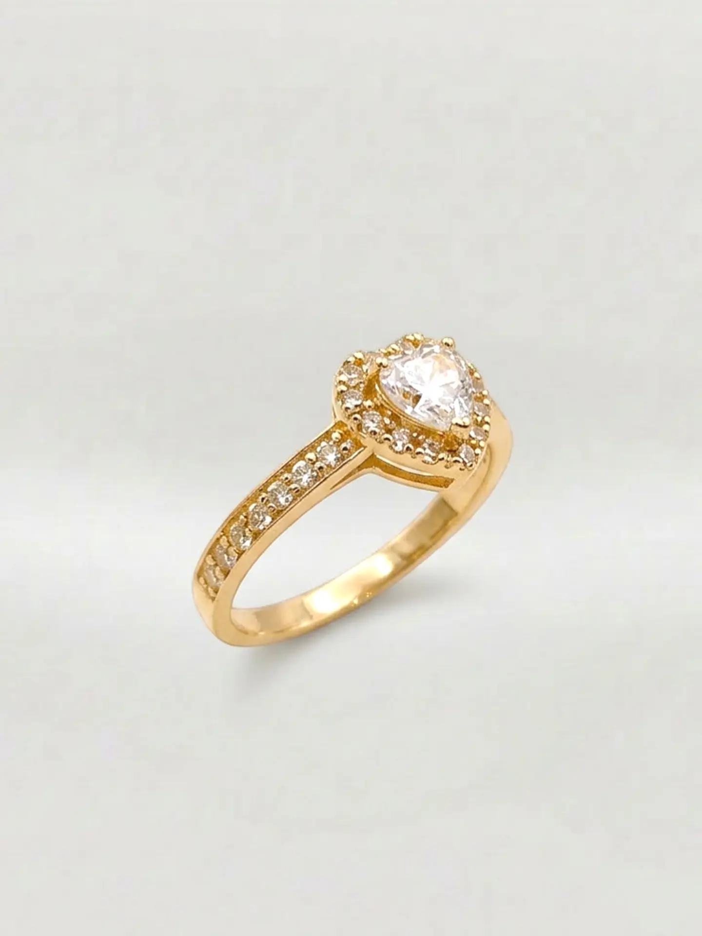Anillo Almas de Cristal Doble Corazón Oro 18k 3