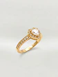 Anillo Almas de Cristal Doble Corazón Oro 18k - Miniatura 3