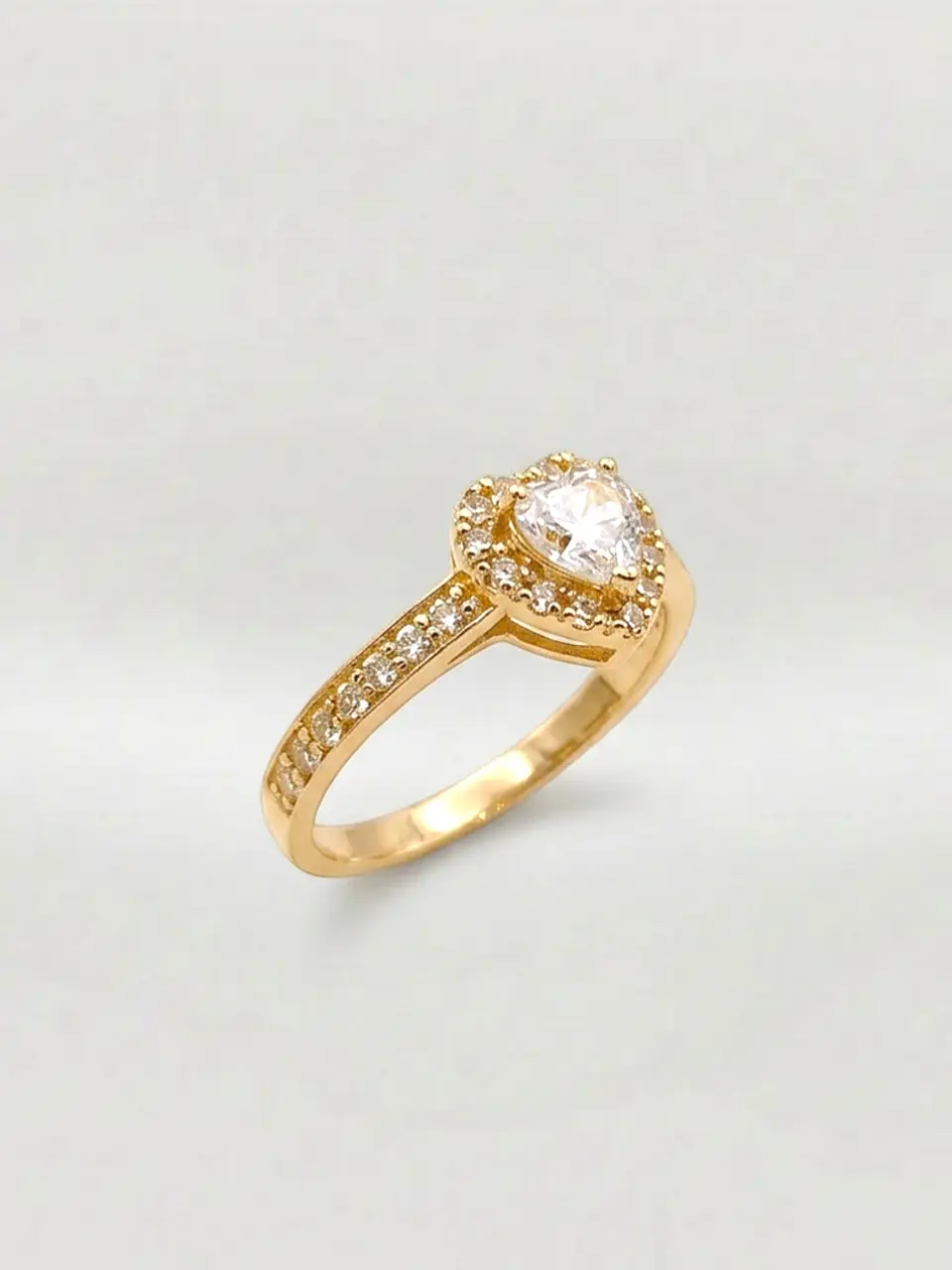 Anillo Almas de Cristal Doble Corazón Oro 18k 3