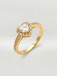 Anillo Almas de Cristal Doble Corazón Oro 18k - Miniatura 4