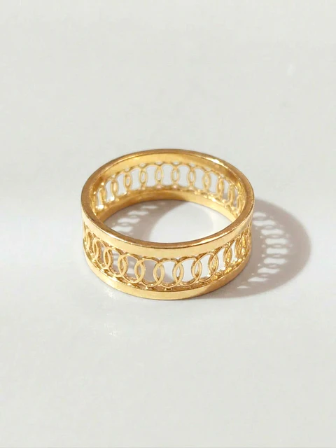 Anillo Filigrana Elegancia Esculpida Oro 18k