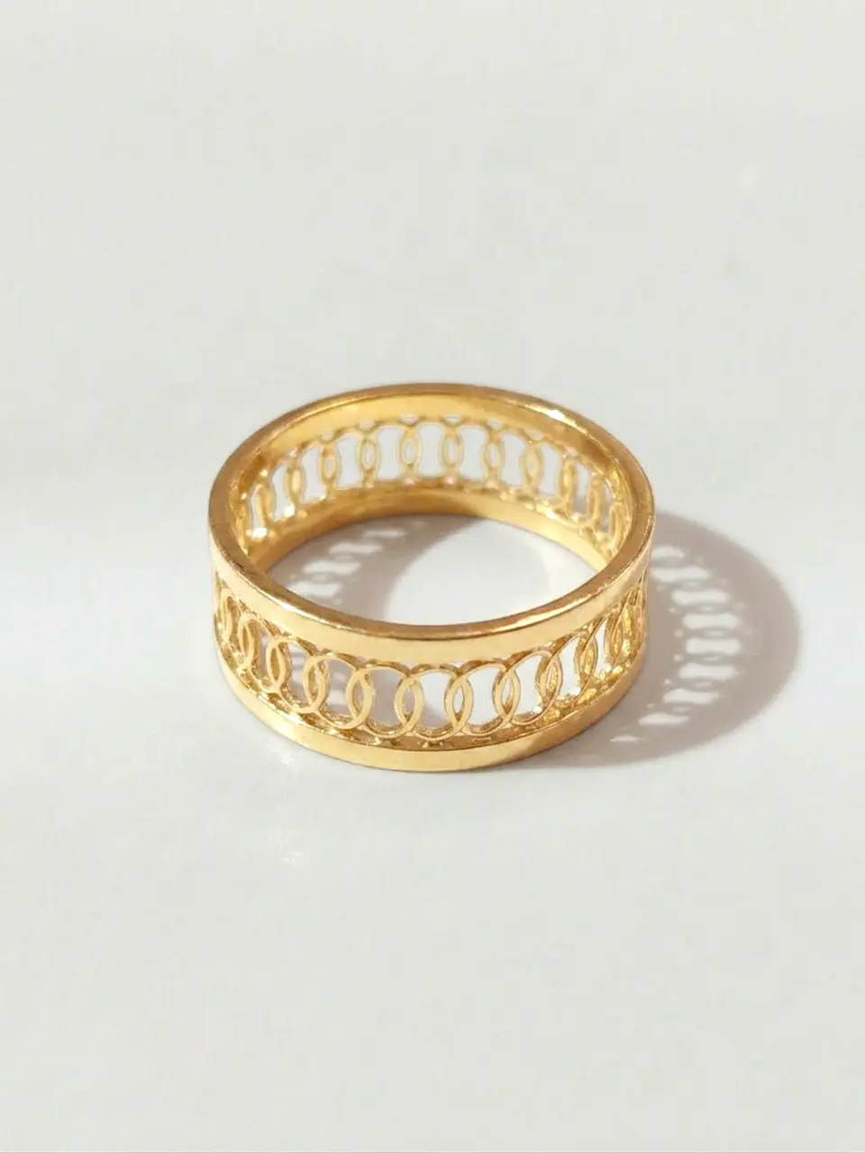 Anillo Filigrana Elegancia Esculpida Oro 18k 2