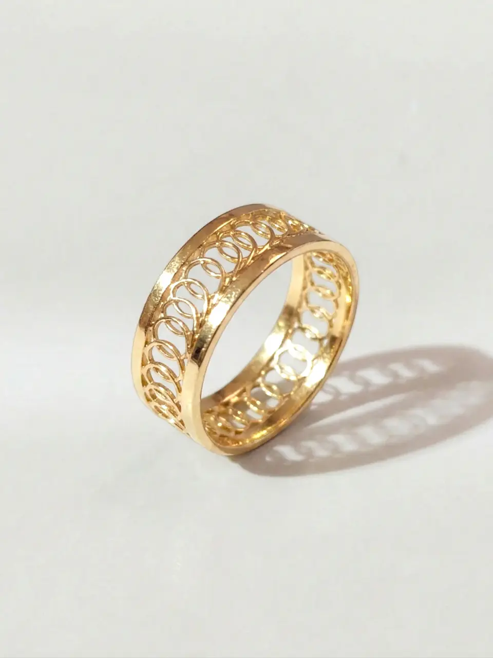 Anillo Filigrana Elegancia Esculpida Oro 18k 3