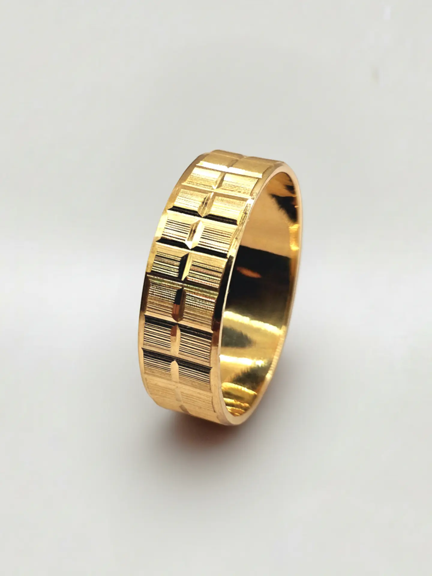 Argolla Individual Nupcial Fe Satín Mediano Oro 18k 2