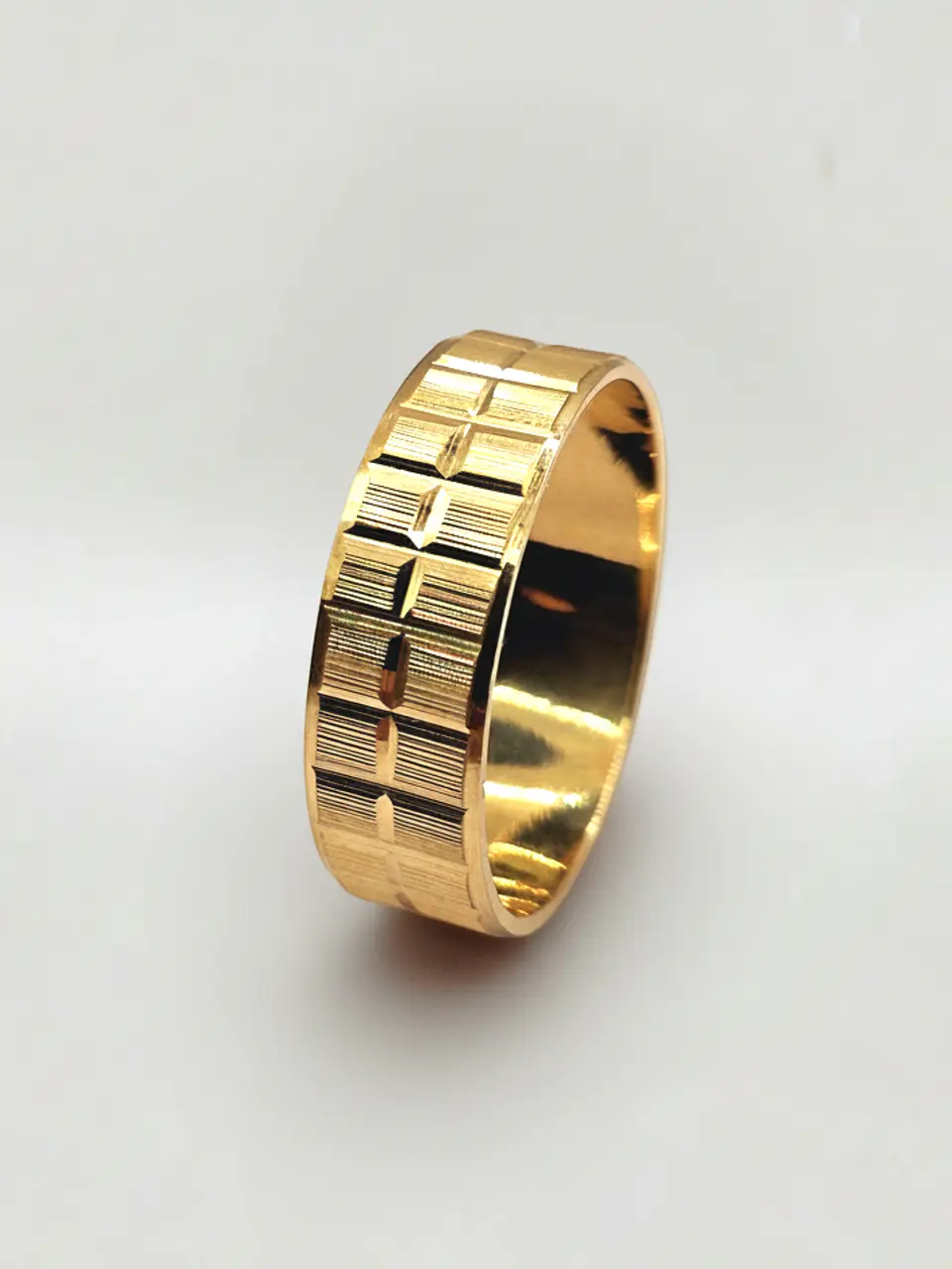 Argolla Individual Nupcial Fe Satín Mediano Oro 18k 2