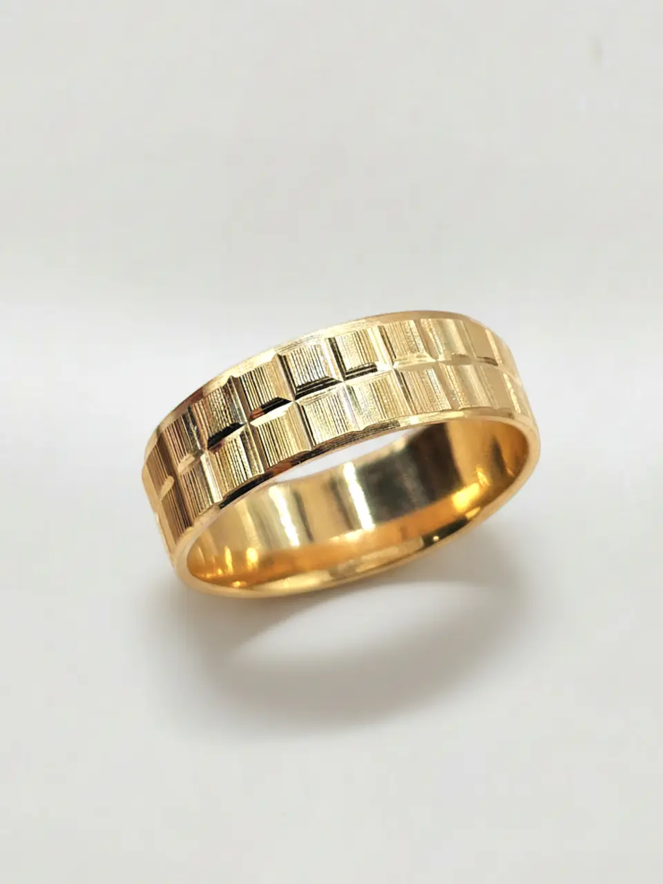 Argolla Individual Nupcial Fe Satín Mediano Oro 18k 1