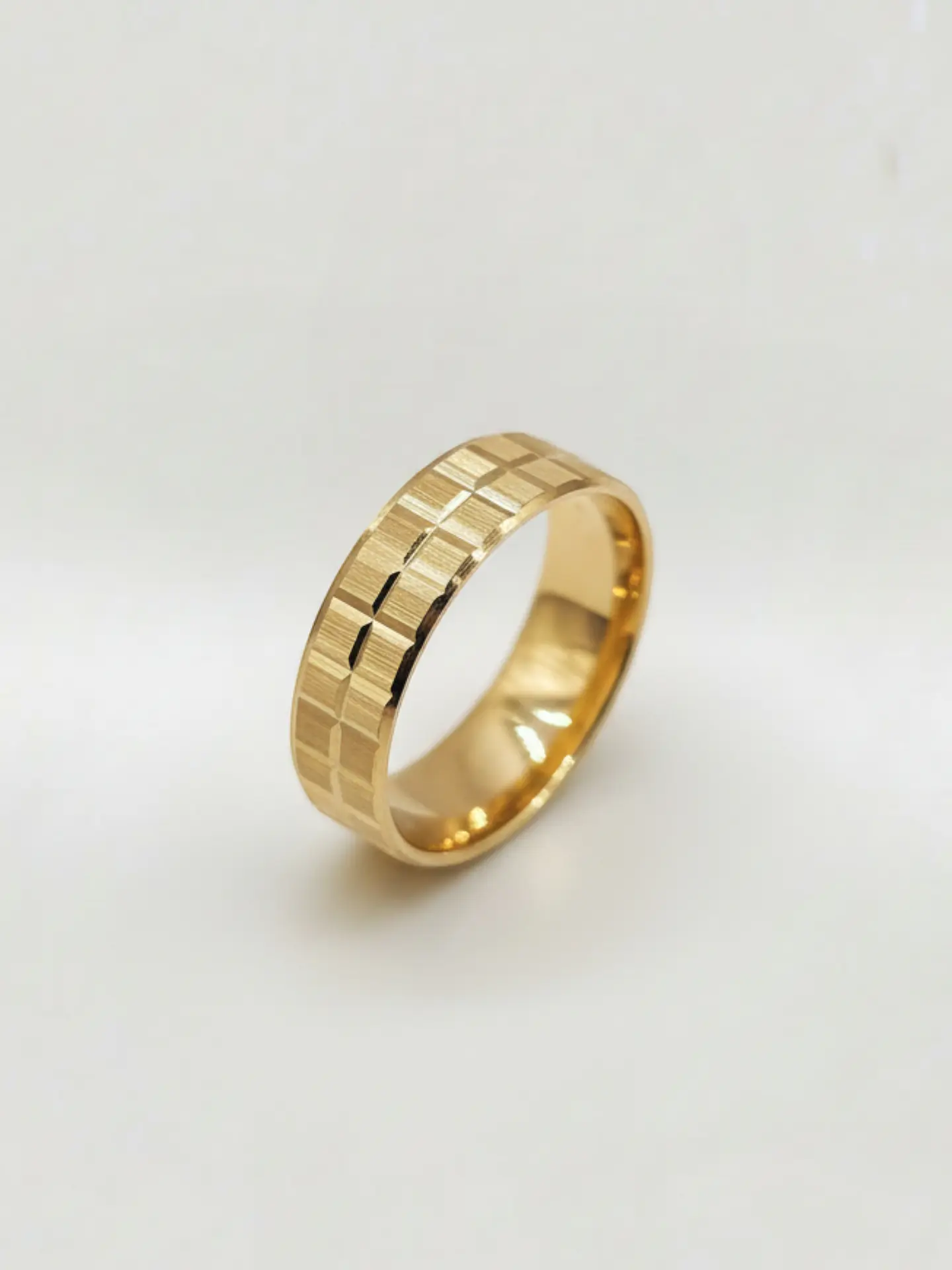 Argolla Individual Nupcial Fe Satín Mediano Oro 18k 5