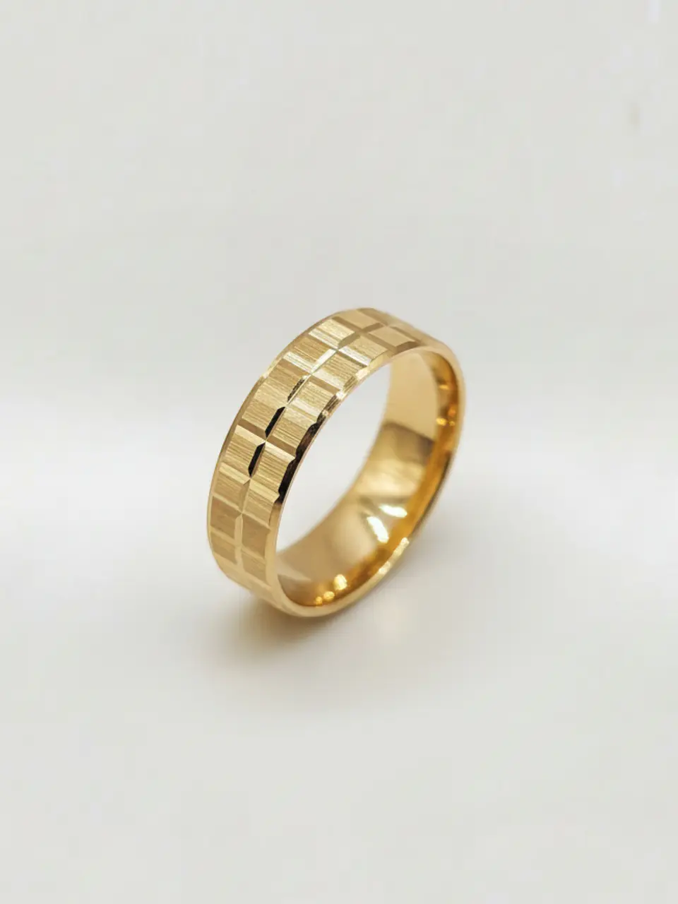 Argolla Individual Nupcial Fe Satín Mediano Oro 18k 5