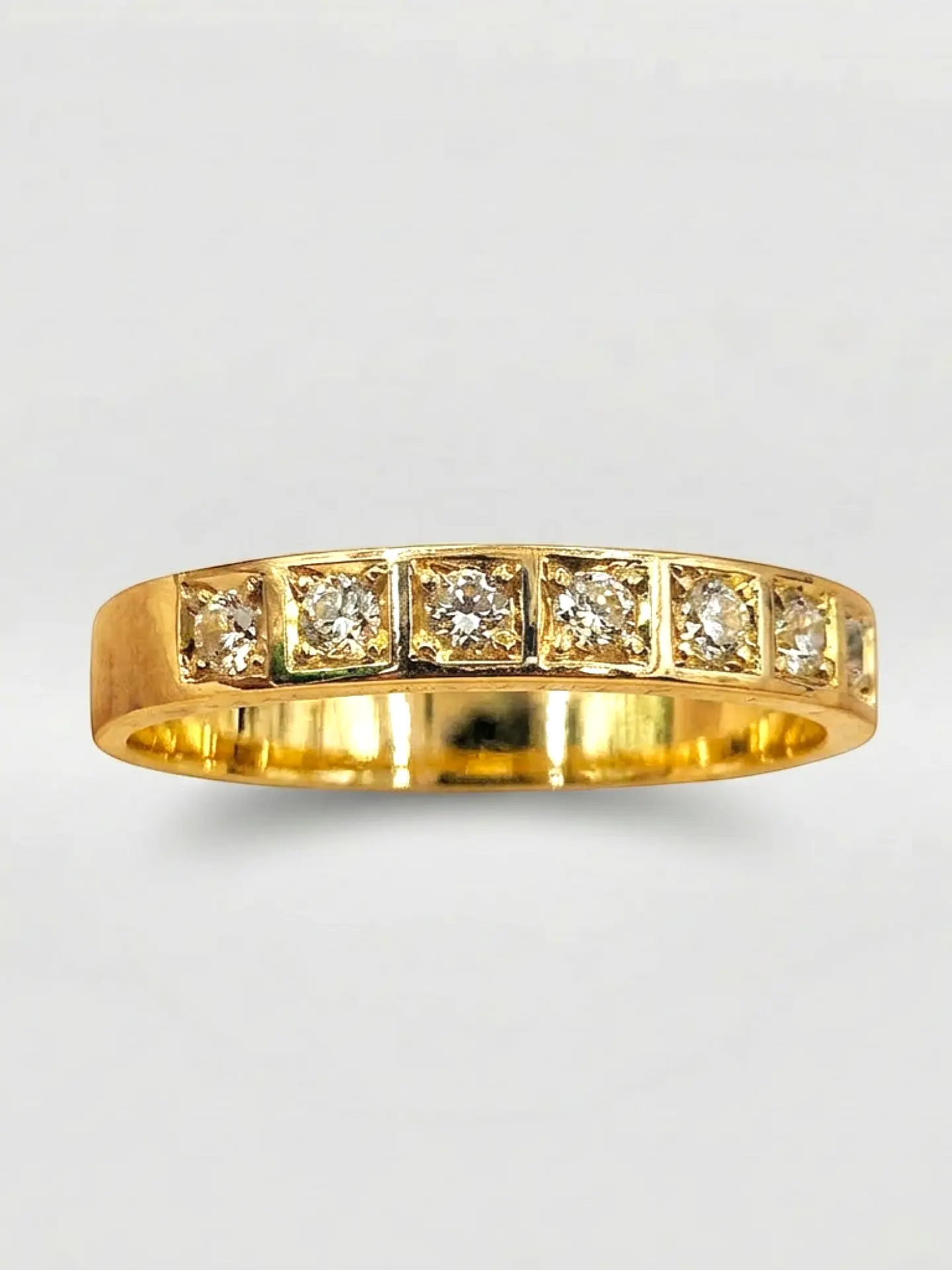 Anillo Medio Cintillo Gala de Circones Oro 18k 4