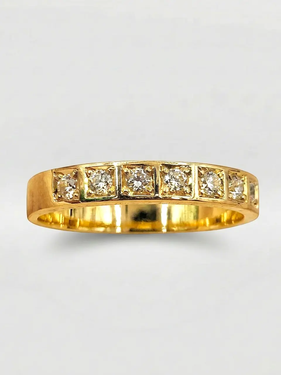 Anillo Medio Cintillo Gala de Circones Oro 18k 4
