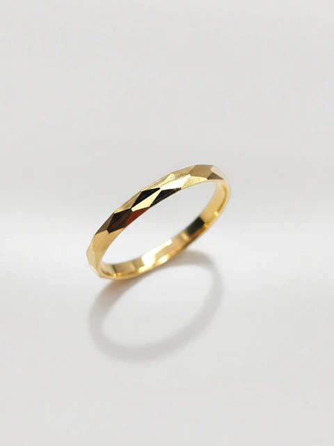 Anillo Ilusión Individual Rombos Oro 18k