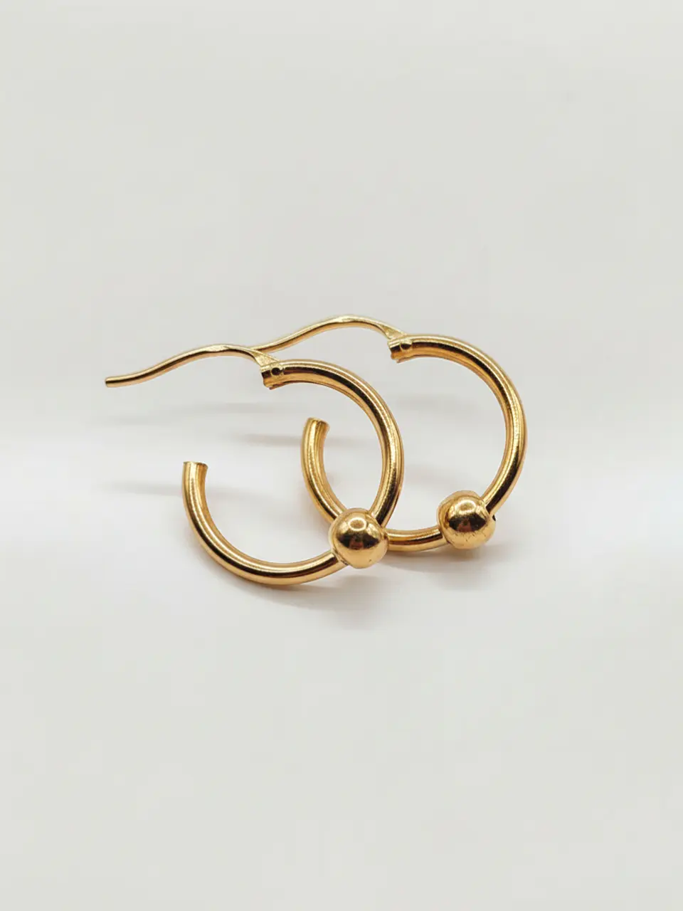 Aros Argolla con Esferas de Gala Oro 18k 2