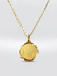 Cadena Americana Disco de Flores Oro 18k - Miniatura 2