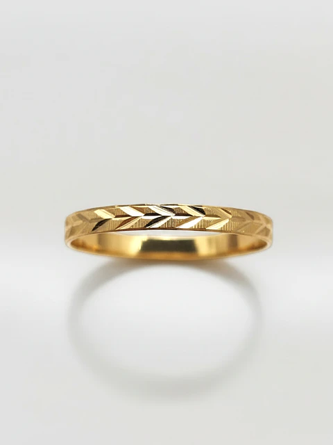 Anillo Ilusión Individual Espiga Oro 18k