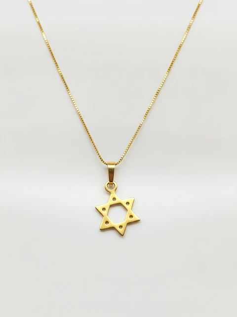 Cadena Veneciana Estrella de David Sagrada Oro 18k