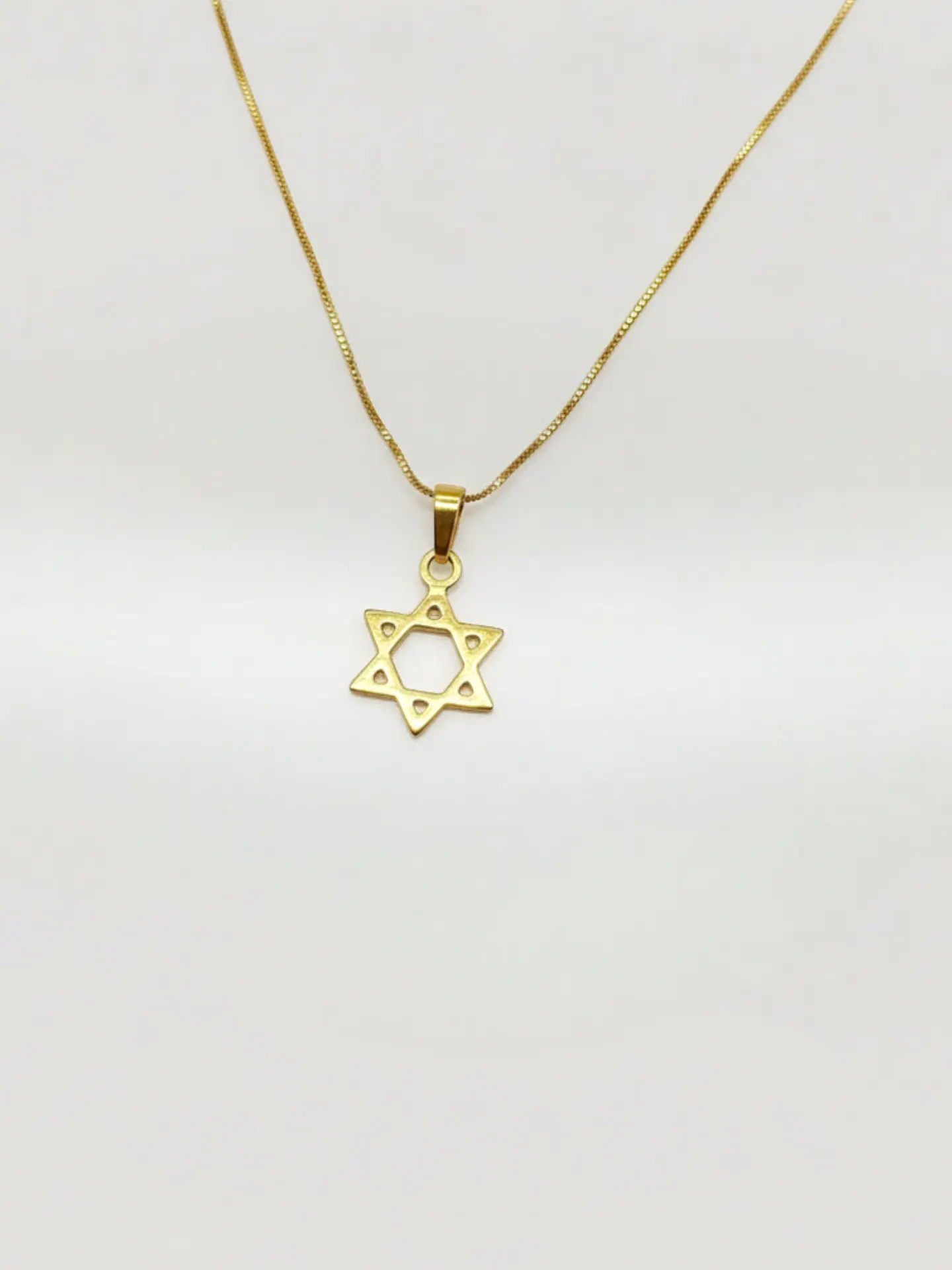 Cadena Veneciana Estrella de David Sagrada Oro 18k 3