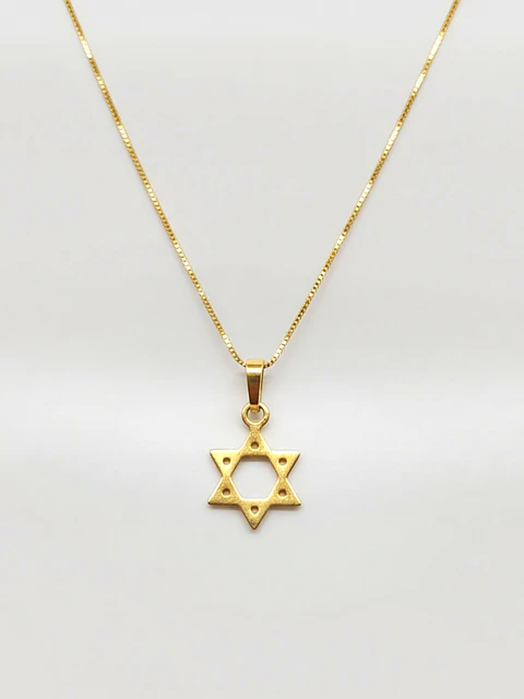 Cadena Veneciana Estrella de David Sagrada Oro 18k