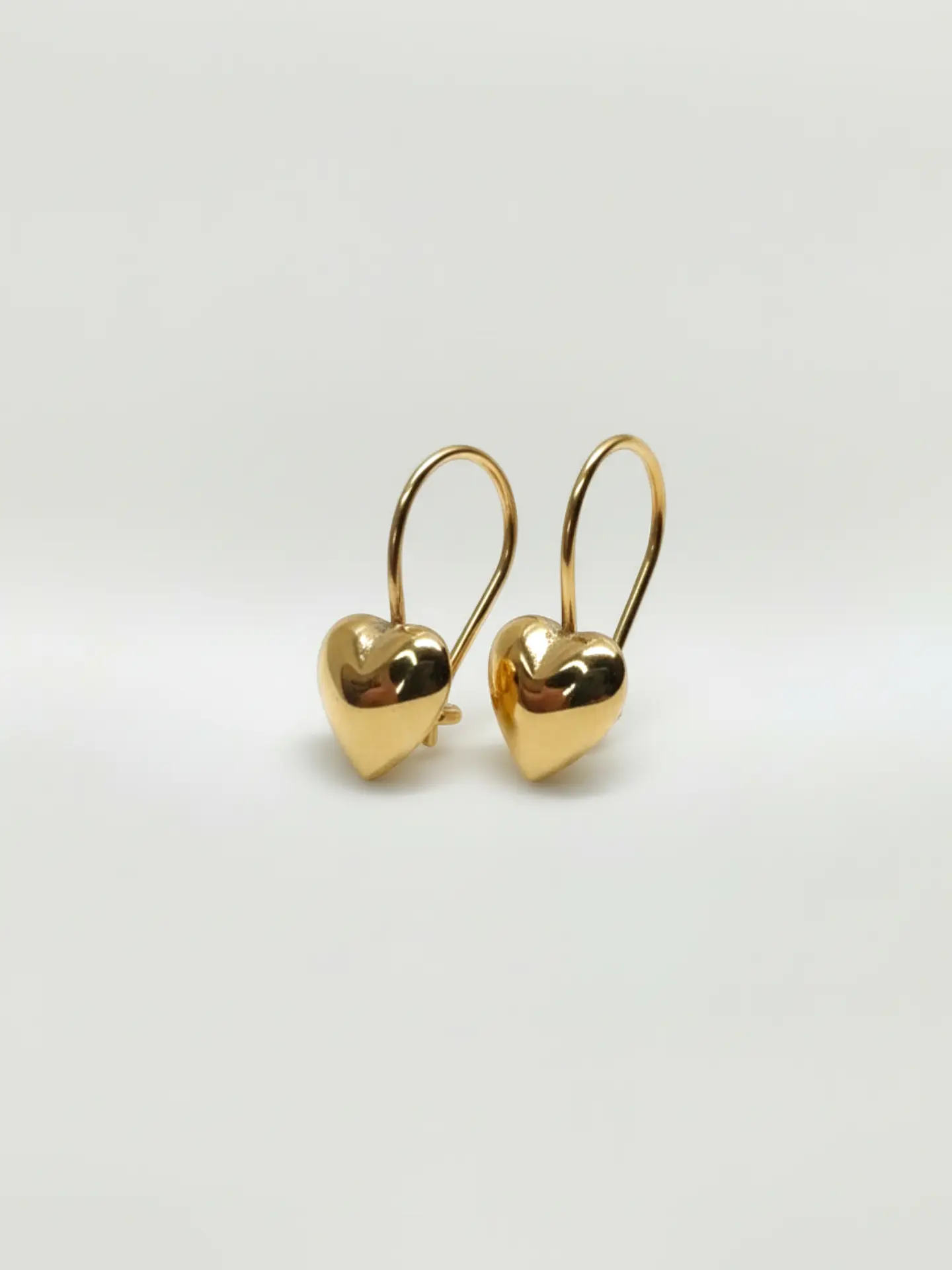 Aros Colgante Corazón Clásico Oro 18k 4