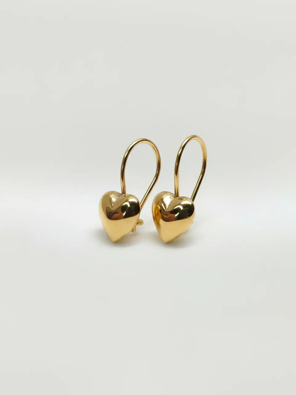 Aros Colgante Corazón Clásico Oro 18k 4