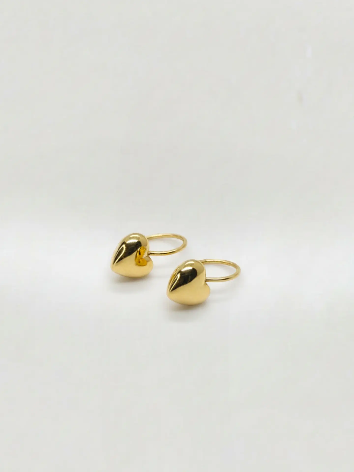 Aros Colgante Corazón Clásico Oro 18k 5