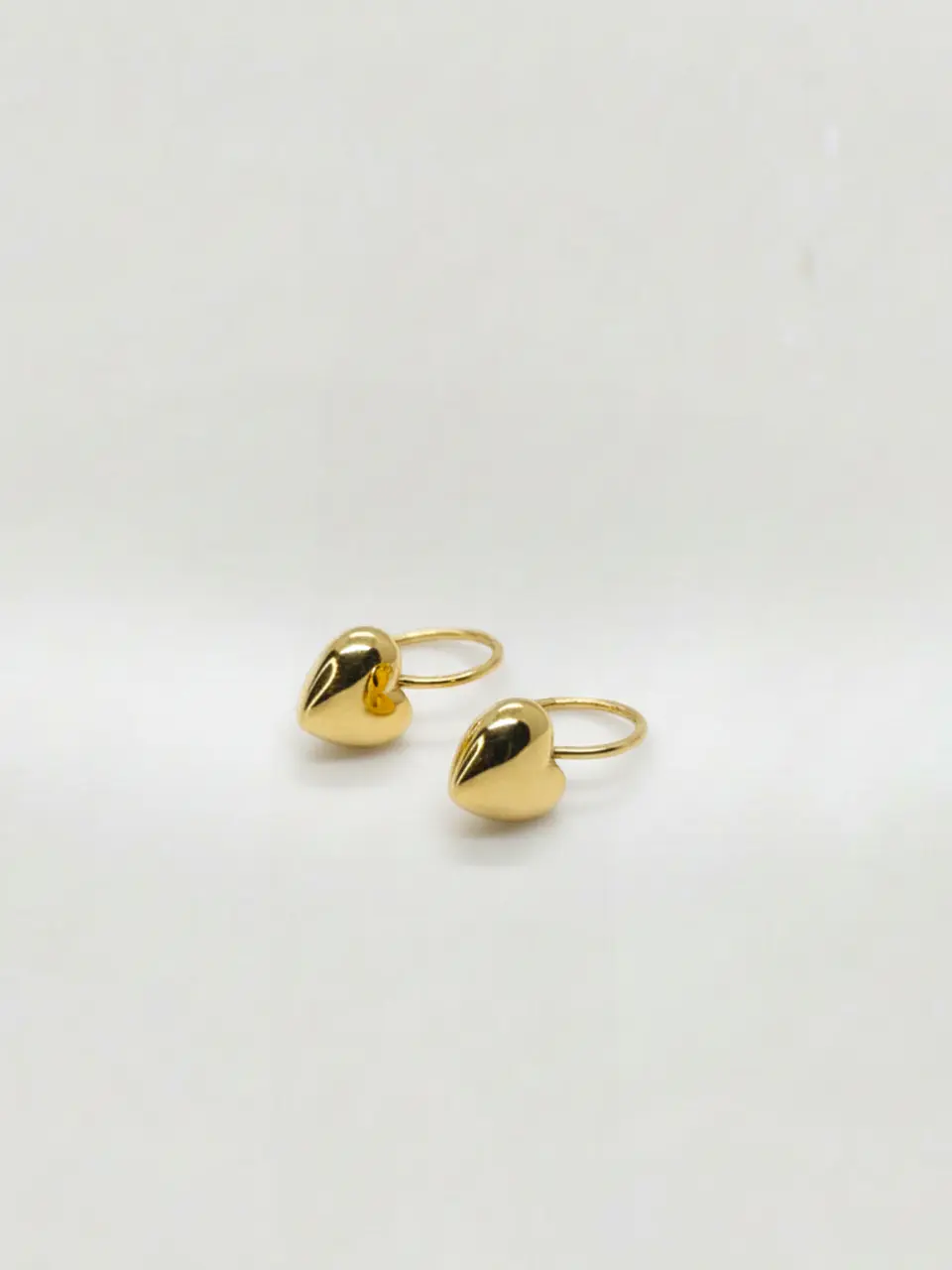 Aros Colgante Corazón Clásico Oro 18k 5