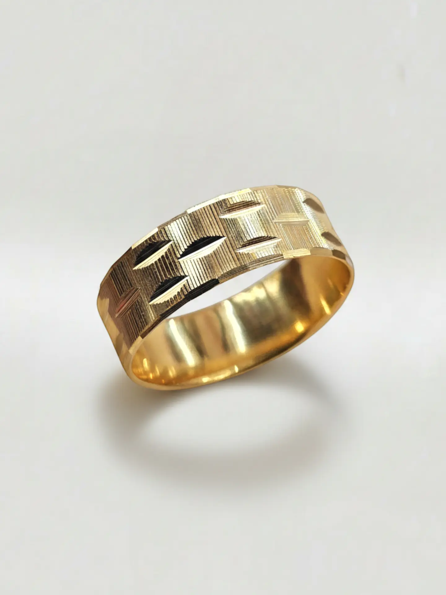 Argolla Individual Hojas de Olivo Grande Oro 18k 3