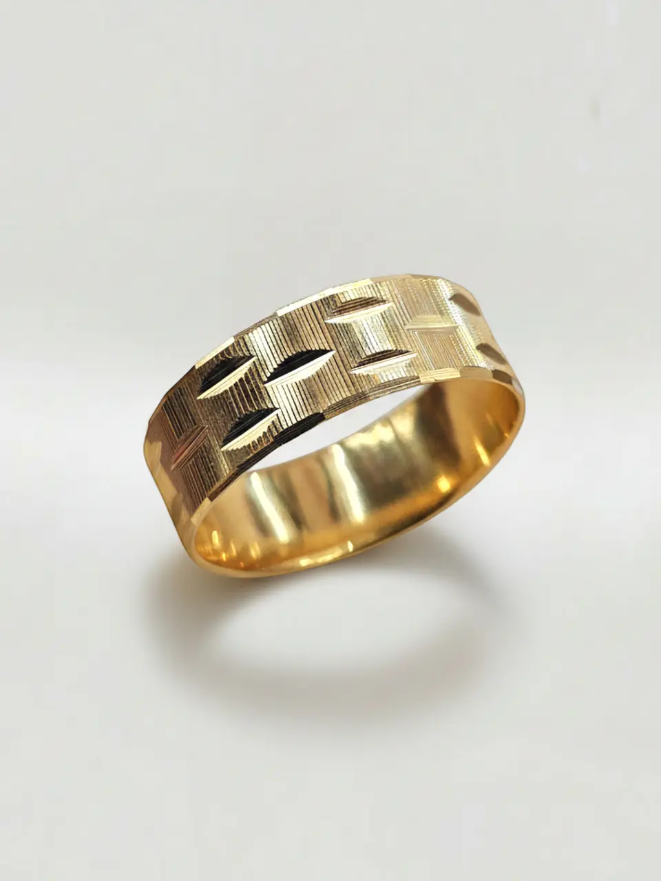 Argolla Individual Hojas de Olivo Grande Oro 18k 3