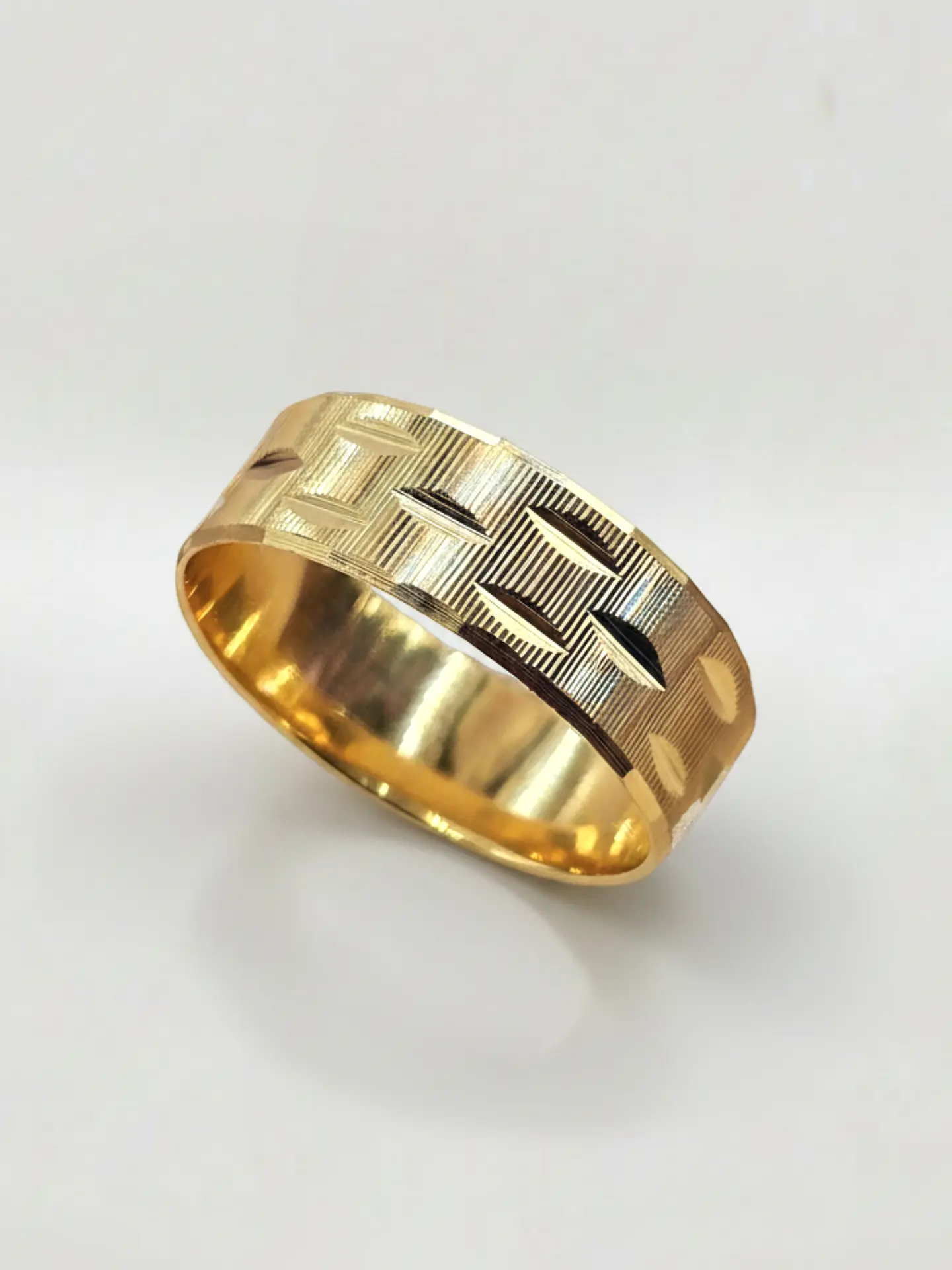 Argolla Individual Hojas de Olivo Grande Oro 18k 1