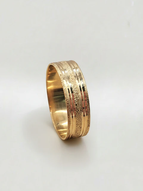Argolla Individual Brillo de Satín Mediano Oro 18k