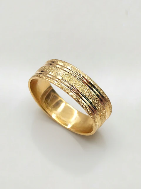 Argolla Individual Brillo de Satín Mediano Oro 18k