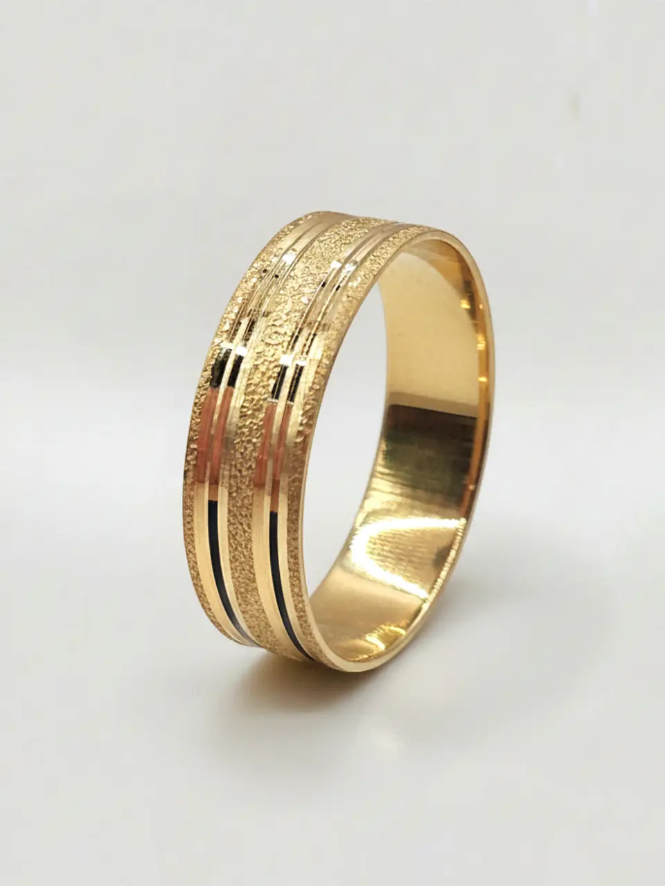 Argolla Individual Brillo de Satín Mediano Oro 18k 5