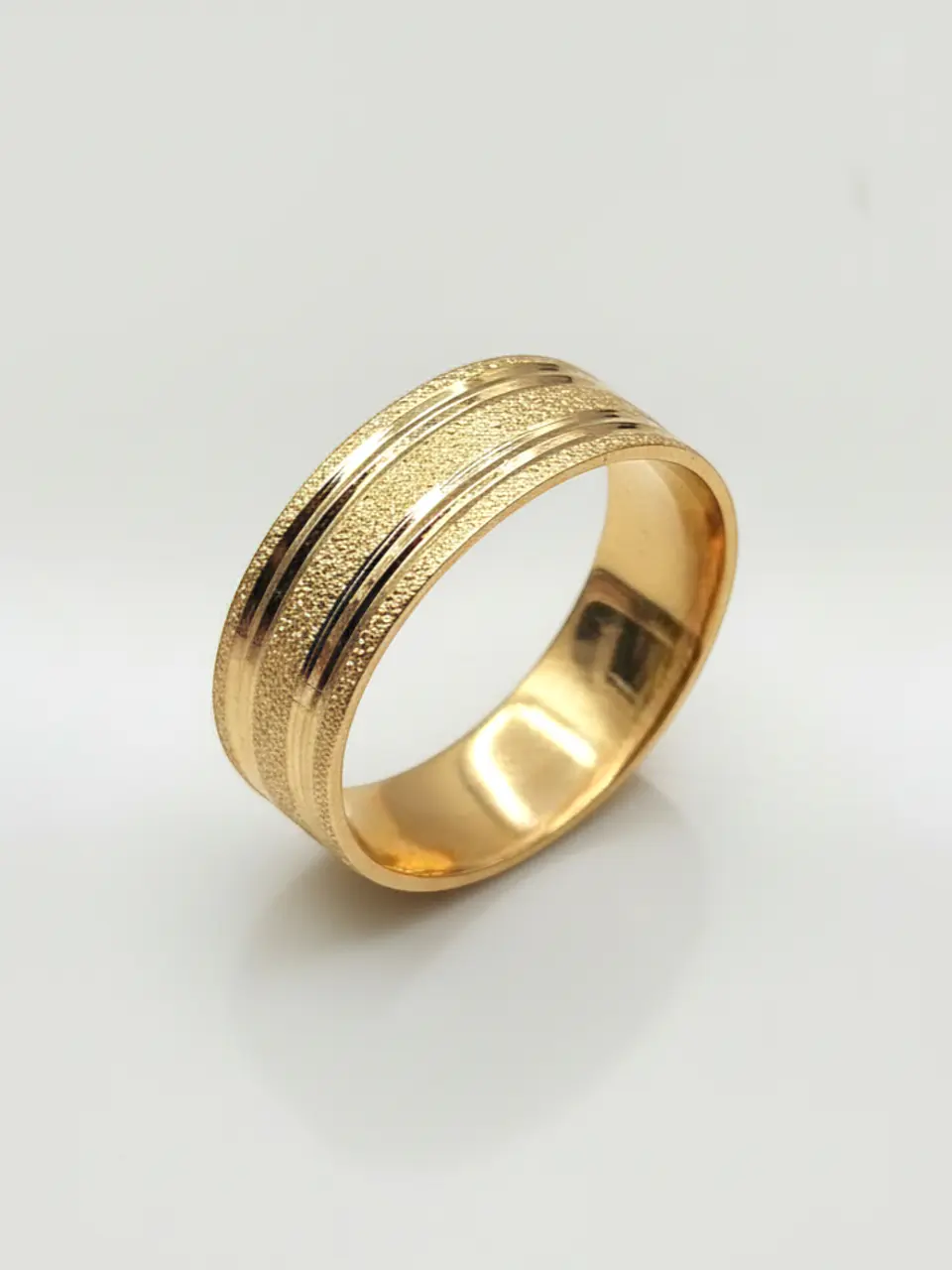 Argolla Individual Brillo de Satín Mediano Oro 18k 6