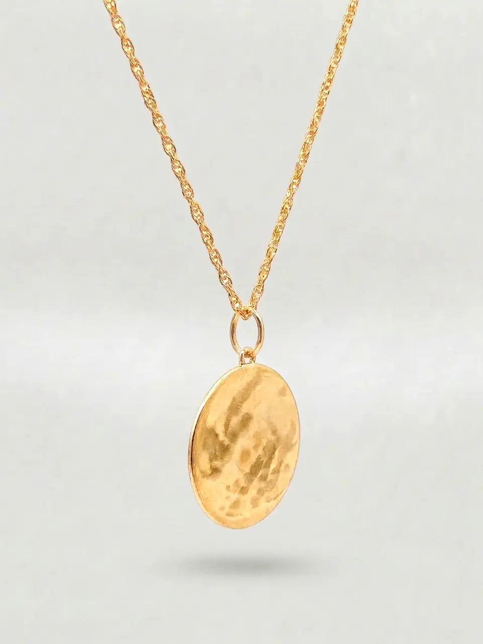 Cadena Espiral con Disco Imperial Oro 18k 3