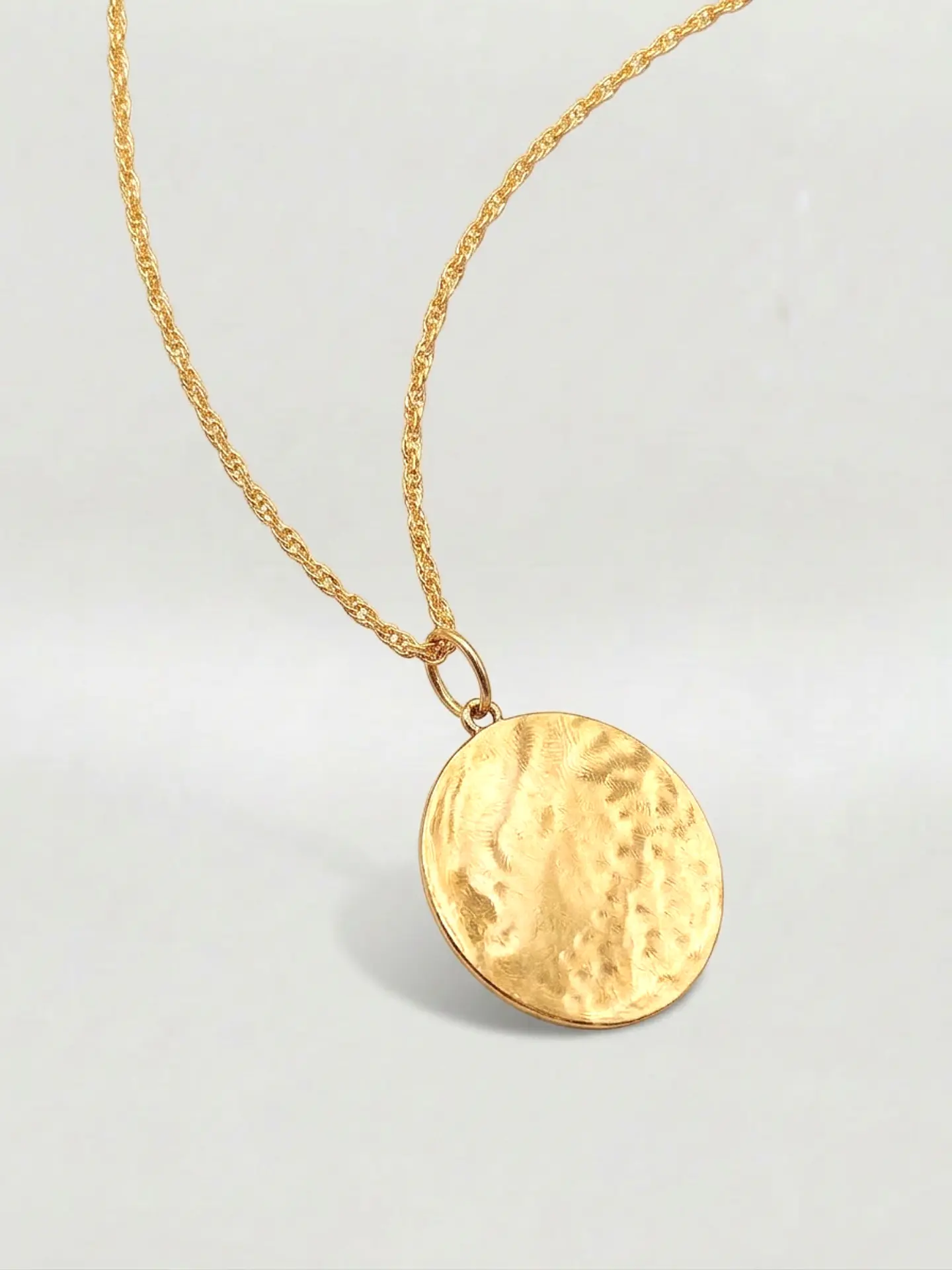 Cadena Espiral con Disco Imperial Oro 18k 4