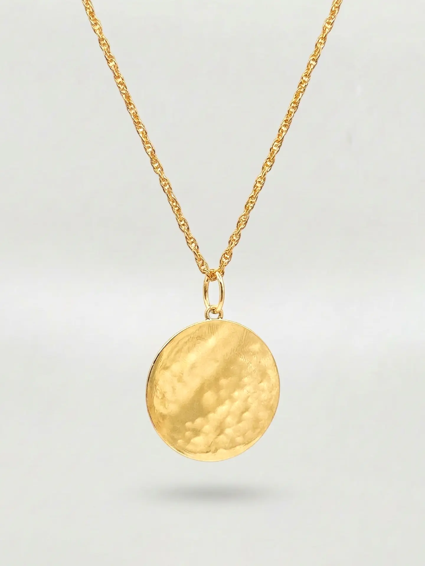 Cadena Espiral con Disco Imperial Oro 18k 2