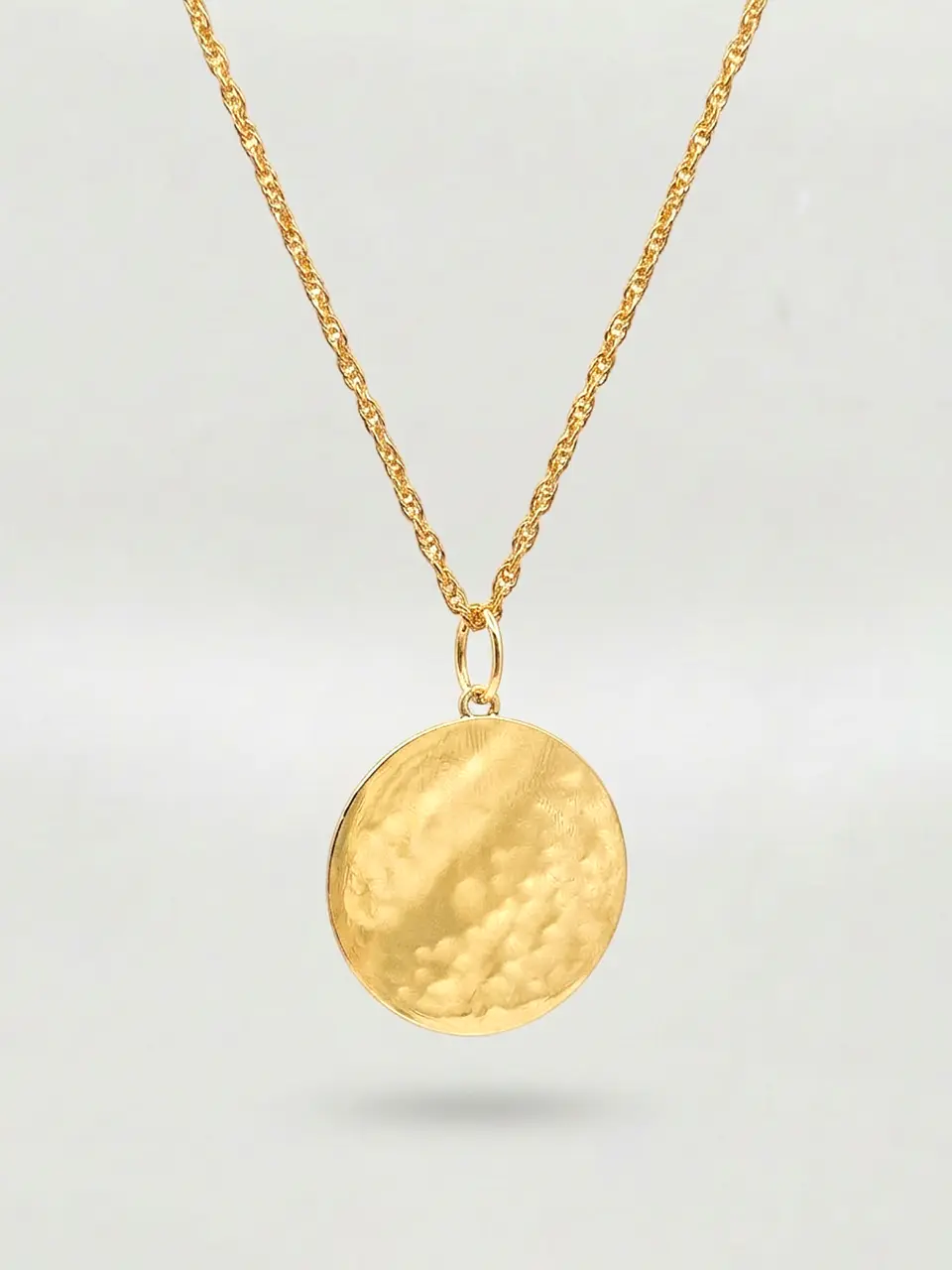 Cadena Espiral con Disco Imperial Oro 18k 2