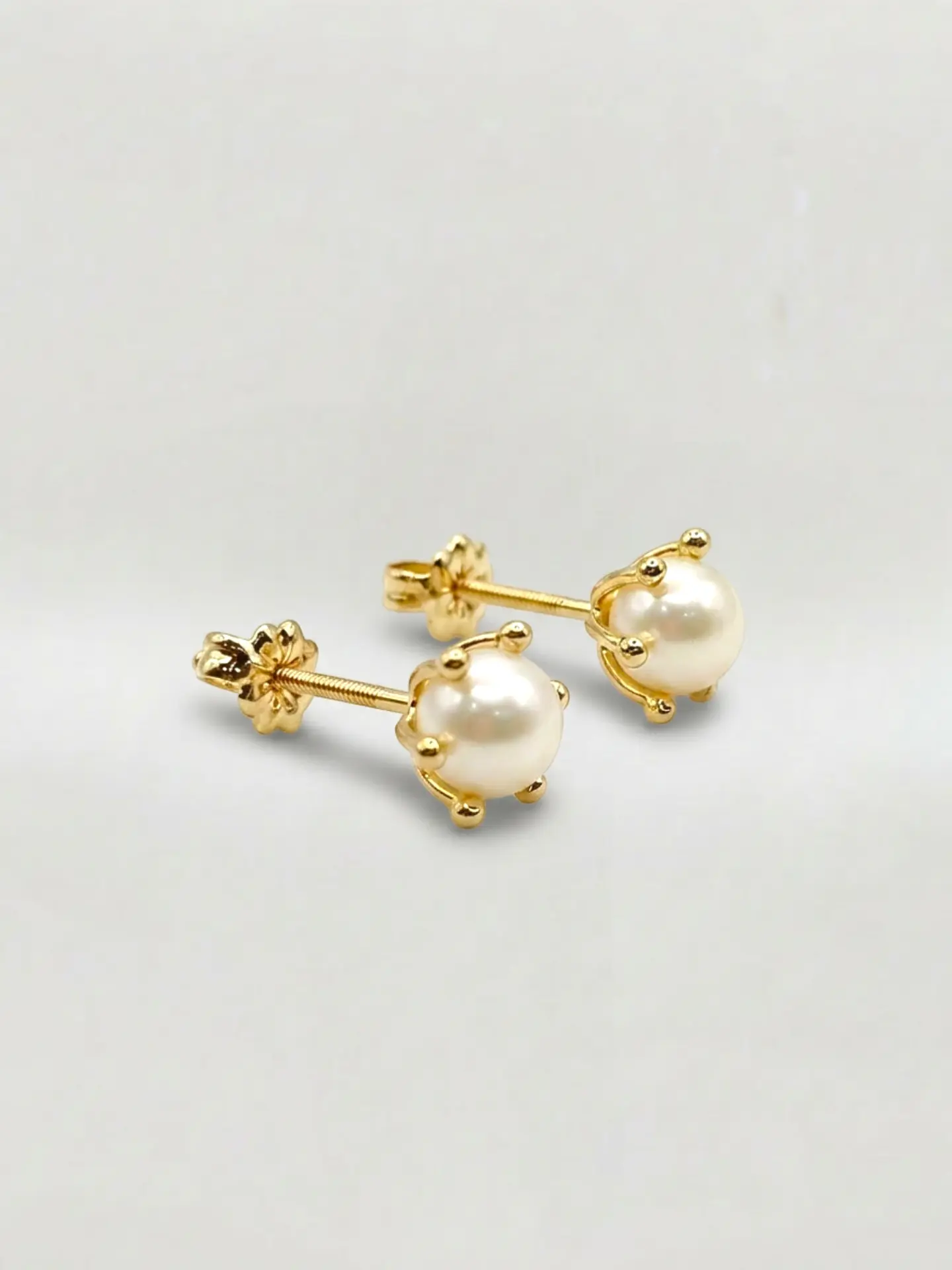 Aros Pistilo Perla Cultivada Majestuosa Grande Oro 18k 2