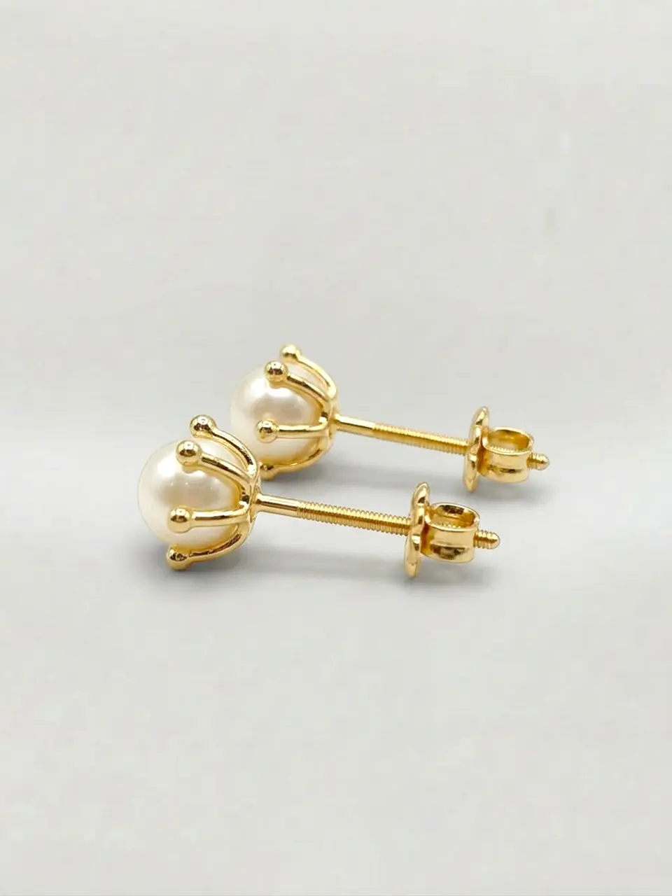 Aros Pistilo Perla Cultivada Majestuosa Grande Oro 18k 3